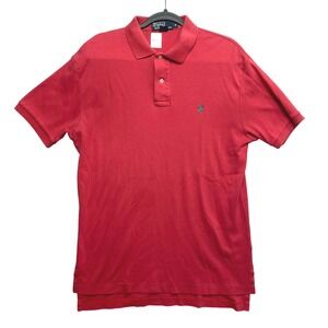 Polo Ralph Lauren Polo Shirt Mens M Red Short Sleeve Green Pony Pique